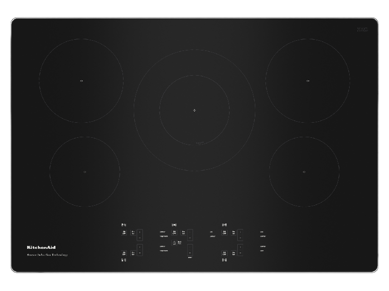 30" KitchenAid Electric Induction Cooktop With 5 Burners - KCIG550JSS