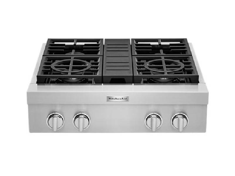 30'' KitchenAid  4-Burner Commercial-Style Gas Rangetop - KCGC500JSS