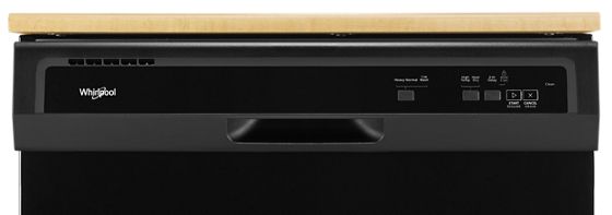 24" Whirlpool Heavy-Duty Dishwasher With 1-Hour Wash Cycle - WDP370PAHB