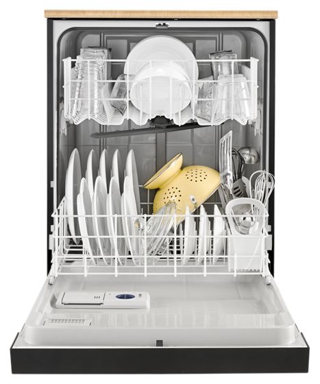 24" Whirlpool Heavy-Duty Dishwasher With 1-Hour Wash Cycle - WDP370PAHB