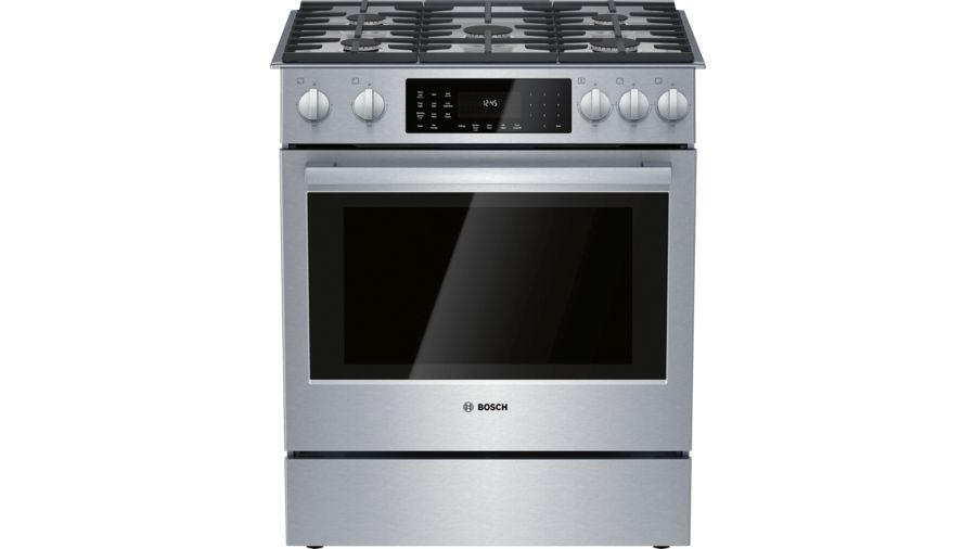 30" Bosch 4.6 Cu. Ft. 800 Series Dual Fuel Slide-in Range Stainless Steel - HDI8056C