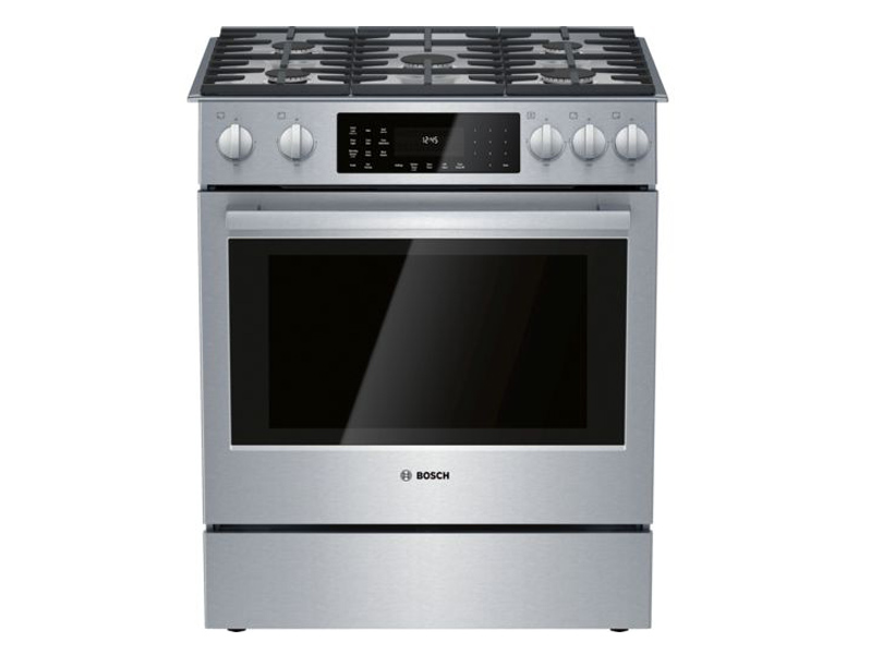 30" Bosch 4.6 Cu. Ft. 800 Series Dual Fuel Slide-in Range Stainless Steel - HDI8056C