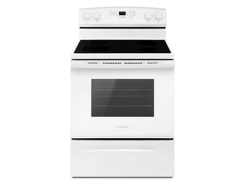 30" Amana 4.8 Cu. Ft. Freestanding Ceran Top Electric Range - YAER6603SFW