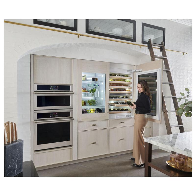 30" Monogram Fully Integrated Customizable Glass Door Refrigerator - ZIK303NPPII