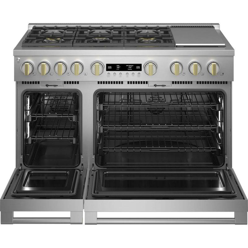 48" Monogram 8.25 Cu. Ft. Dual Fuel Professional Range With 6 Burners and Griddle - ZDP486NDTSS