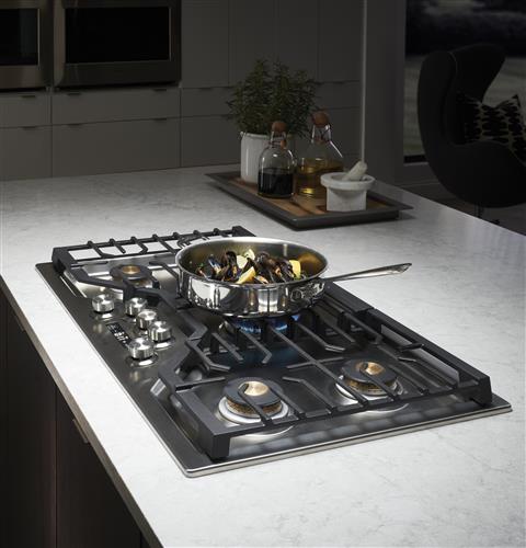 36" Monogram Deep-Recessed Gas Cooktop (Natural Gas) - ZGU36ESLSS