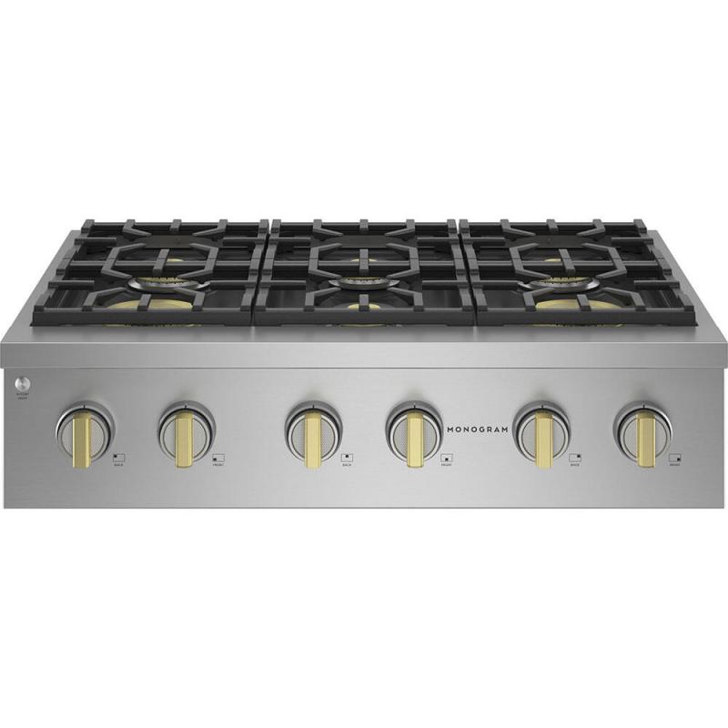 36" Monogram Gas Rangetop With 6 Burners In Stainless Steel - ZGU366NTSS