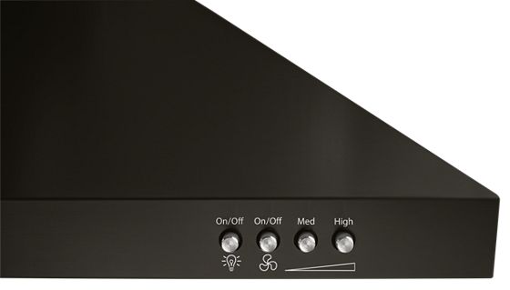 36" Whirlpool Contemporary Black  Stainless Wall Mount Range Hood - WVW53UC6HV