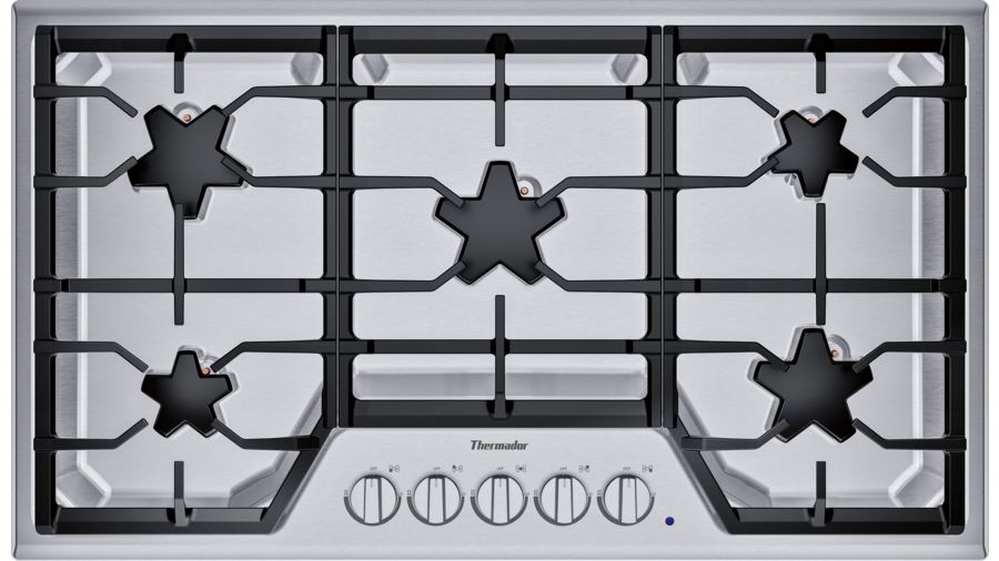 36" Thermador 5 Burner Gas Cooktop - SGS365TS
