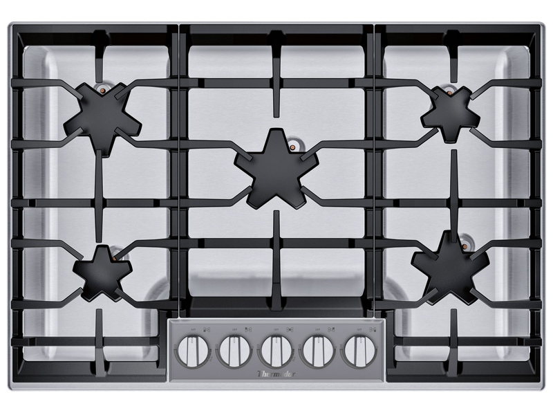 30" Thermador 5 Burner Gas Cooktop - SGSXP305TS