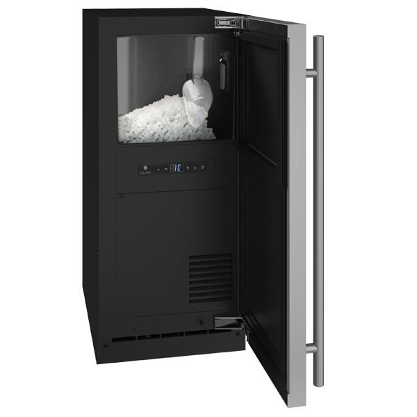 15" U-Line  Nugget Ice Machine with LED Lighting And Installed Pump - UHNP315SS01A