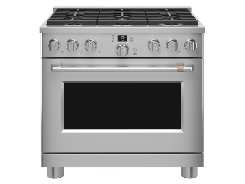 36" Café 5.7 Cu. Ft. Smart Dual Fuel Commercial-Style Range With 6 Sealed Burners In Stainless Steel - C2Y366P2TS1