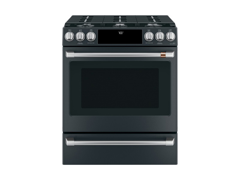 30" Café 5.6 Cu. Ft. Slide-In Front Control Gas Oven with Convection Range - CCGS700P3MD1
