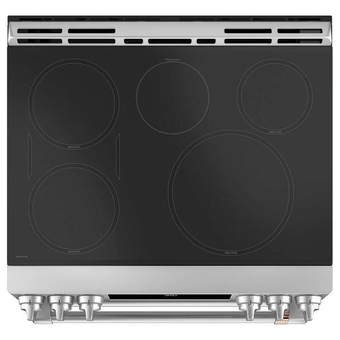 30" Café 7.0 Cu. Ft. Slide-In Front Control Induction and Convection Double Oven Range - CCHS950P2MS1