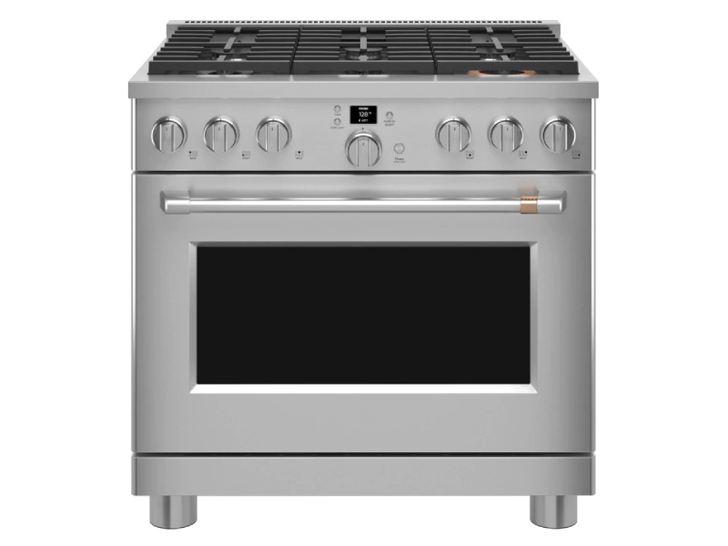 36" Café 6.2 Cu. Ft. Smart All-Gas Commercial-Style Range With 6 Sealed Burners In Stainless Steel - CGY366P2TS1