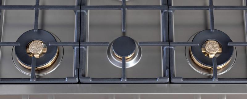 36" Bertazzoni Gas Rangetop with 6 Brass Burners in Stainless Steel - PROF366RTBXT