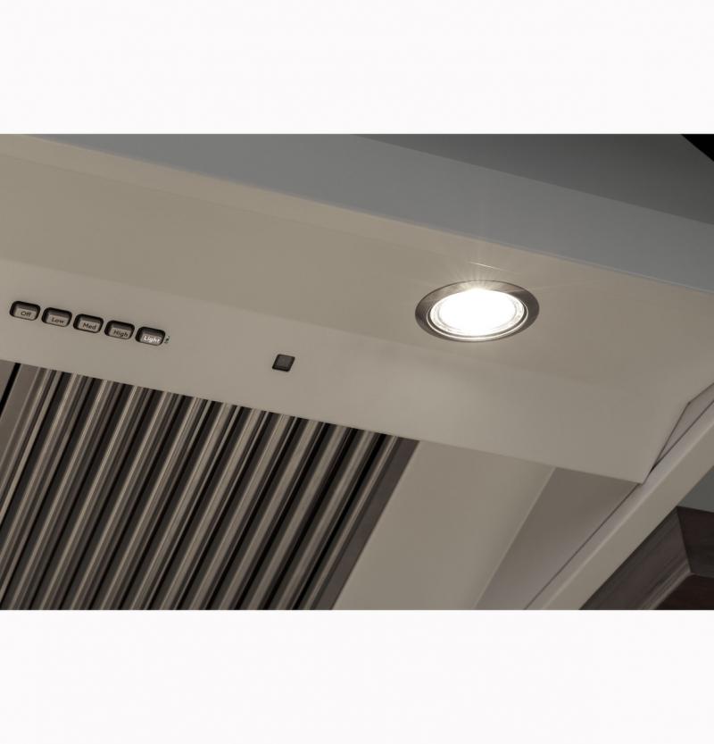 30" Café Wall Mount Commercial Hood In Matte White - CVW93044PWM