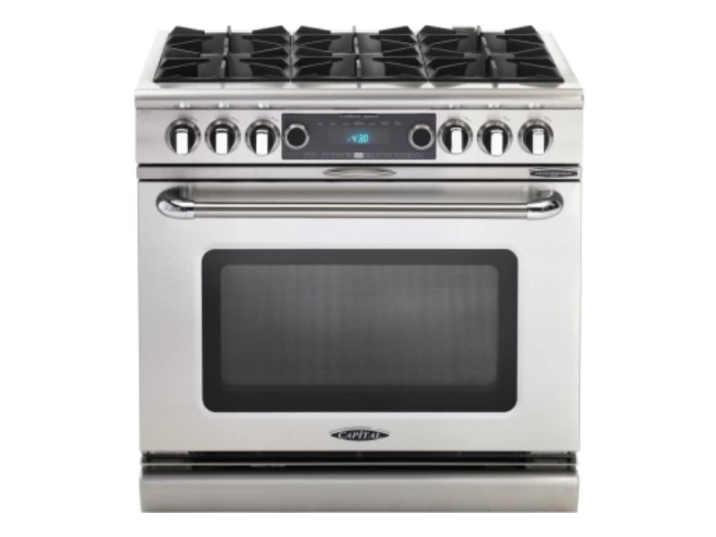 36" Capital 4.1 Cu. Ft. Precision Series Pro-Style Gas Range with 6 Open Burners  - COB366-N