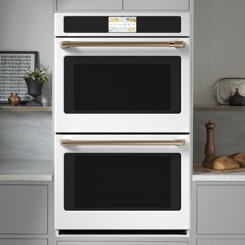 30" Café 10 Cu. Ft. Built-In Convection Double Wall Oven In Matte White - CTD90DP4NW2