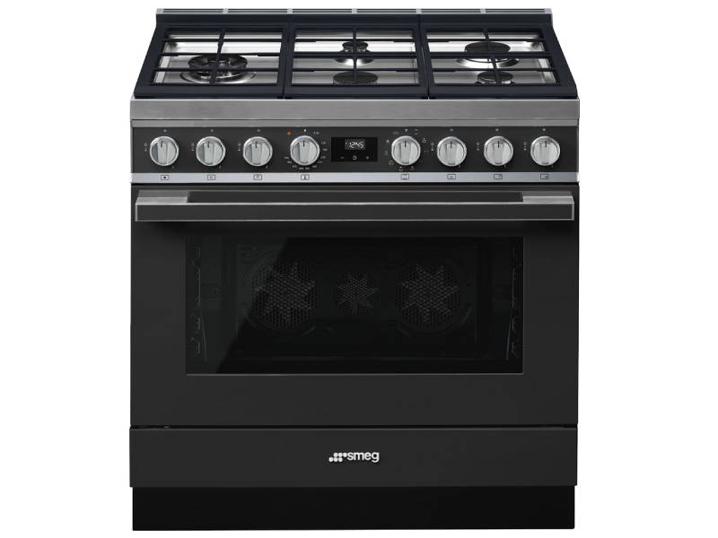 36" SMEG Portofino Freestanding Professional Dual Fuel Range - CPF36UGMAN