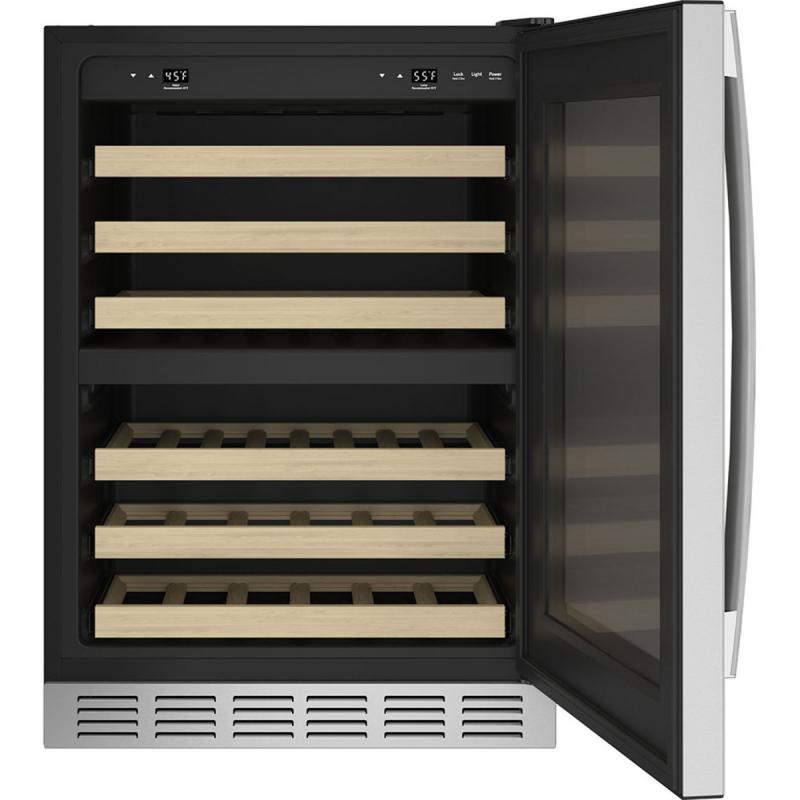 24" GE Profile 4.8 Cu. Ft. Wine Cooler with 44 Bottle Capacity in Stainless Steel - PWS06DSPSS