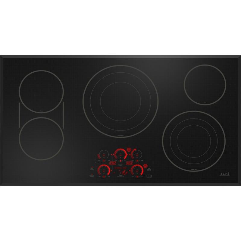 36" Café Touch Control Electric Cooktop in Black - CEP90361TBB
