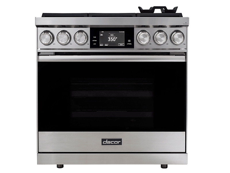 36" Dacor Contemporary Style Natural Gas Steam Pro Range In Stainless Steel - DOP36M86DLS