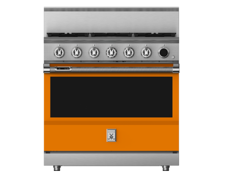 36" Hestan KRDS Series 5-Burner Smart Gas Dual Fuel Range - KRDS365-LP-OR