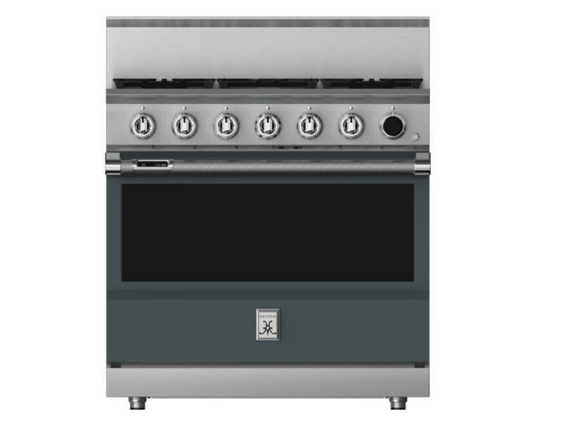 36" Hestan KRDS Series 5-Burner Smart Gas Dual Fuel Range - KRDS365-NG-GG
