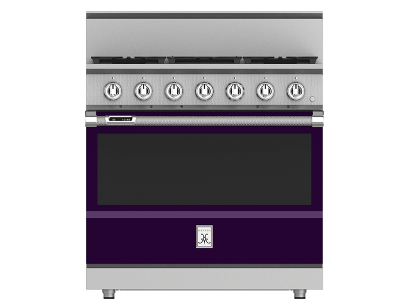 36" Hestan KRD Series Natural Gas Dual Fuel Range with 5-Burner - KRD364GD-NG-PP