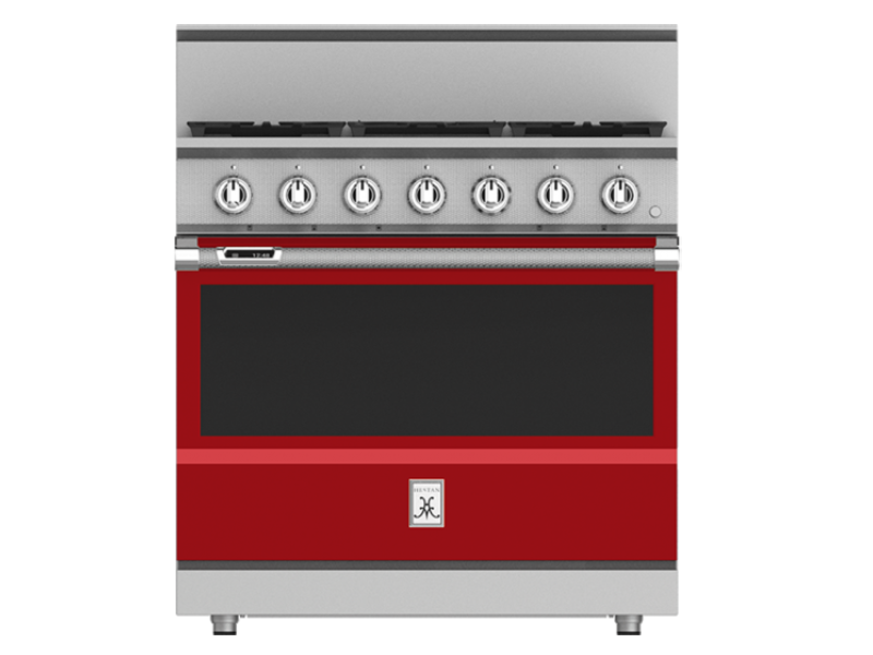 36" Hestan KRD Series Dual Fuel Range with 5-Burners - KRD365-LP-RD