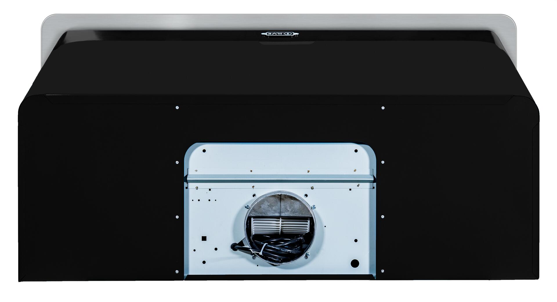 60" ILVE Majestic  Wall Mount Convertible Range Hood in Glossy Black - UAM150BK