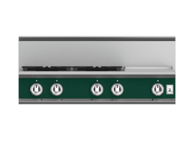 36" Hestan KRT Series 4-Burner Liquid Propane Rangetop  with 12" Griddle  - KRT364GD-LP-GR