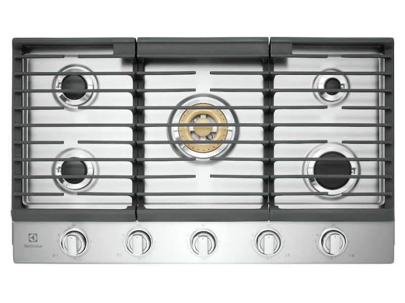 36" Electrolux Gas Cooktop With Flexible Brass Power Burner - ECCG3668AS
