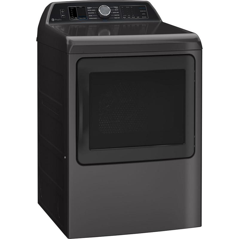 27" GE Profile 7.4 Cu. Ft. Smart Electric Dryer in Diamond Grey - PTD70EBMTDG