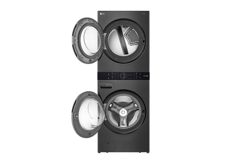 	27" LG Single Unit Front Load LG WashTower With Centre Control 5.2 Cu. Ft. Washer and 7.4 Cu. Ft. Electric Dryer - WKEX200HBA
