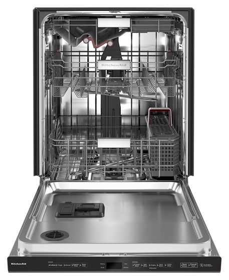 24" KitchenAid 44 dBA Dishwasher with FreeFlex Third Rack and LED Interior Lighting - KDPM804KBS