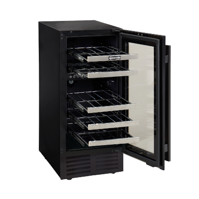 15" Marathon Built-in Dual Zone Wine Cooler in Black Stainless Steel - MWC28-DBLS
