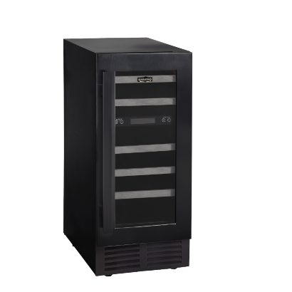 15" Marathon Built-in Dual Zone Wine Cooler in Black Stainless Steel - MWC28-DBLS