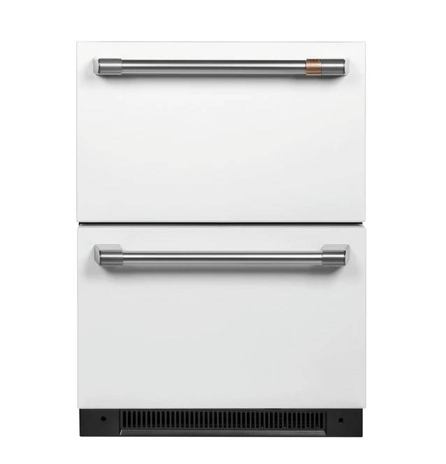 Cafe Undercounter Refrigerator Handle Kit in Brushed Stainless - CXQD2H2PNSS