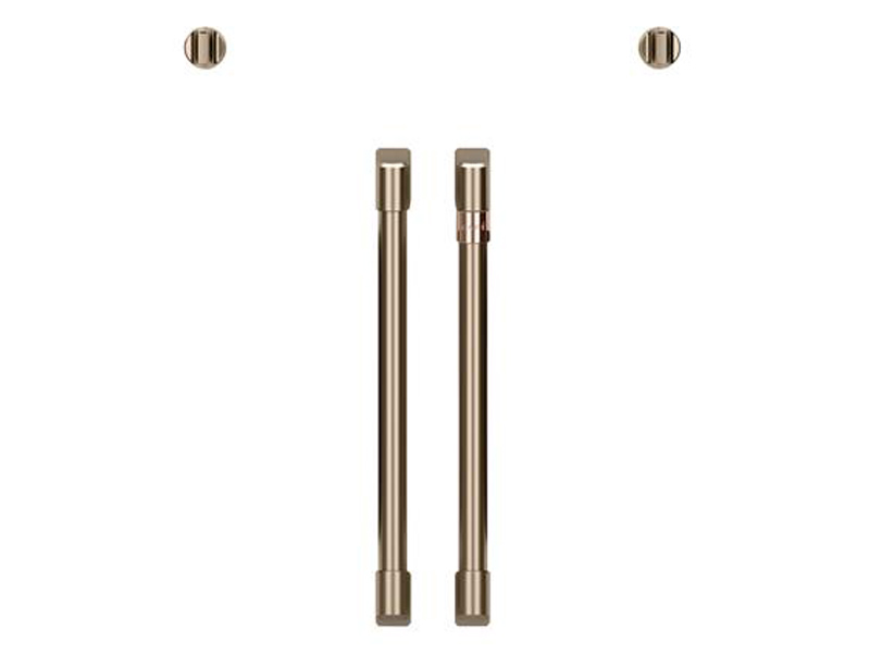 Cafe 2 French-Door Handles 2 Knobs - Brushed Bronze- CXWSFHKPMBZ