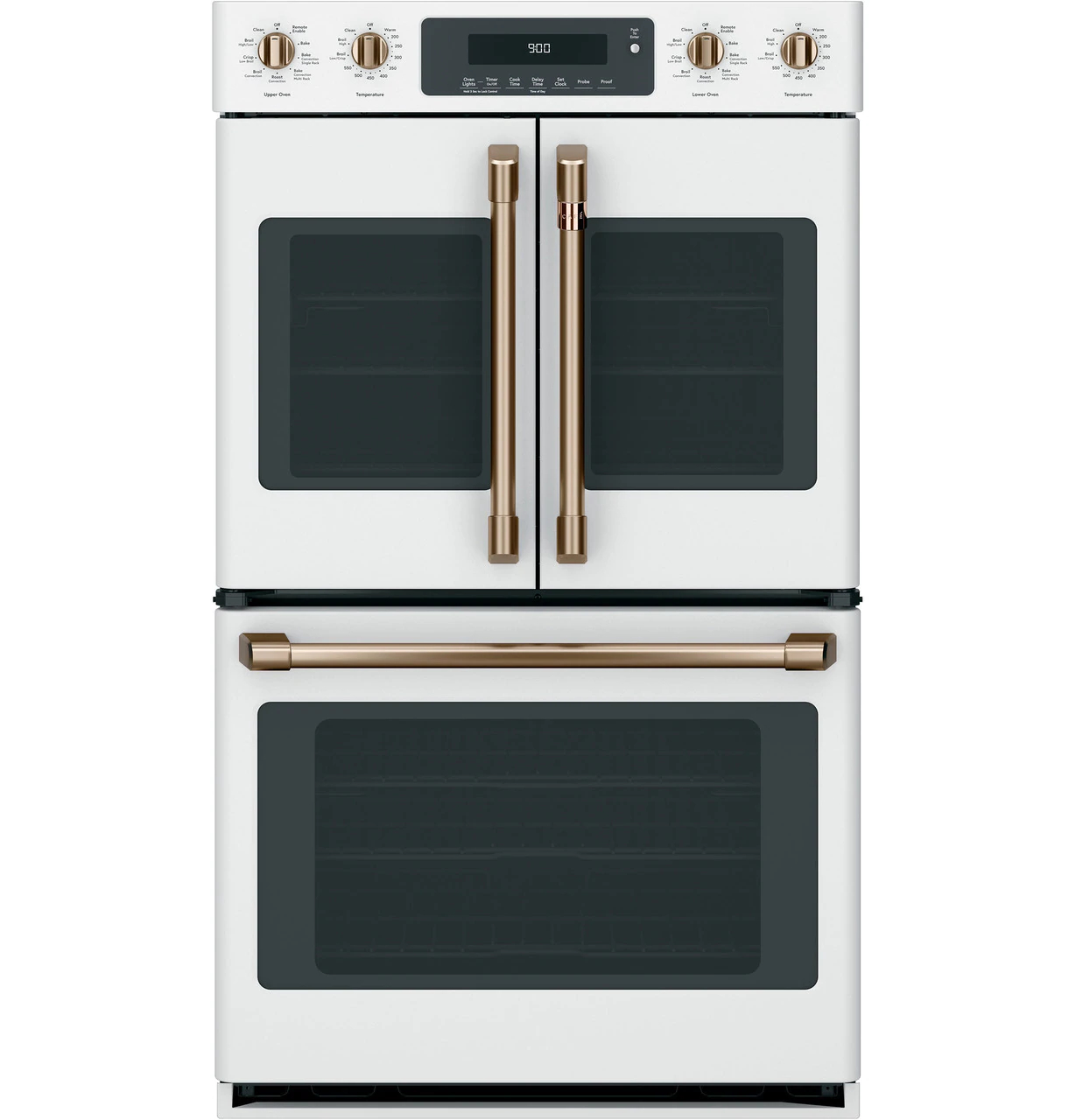 Café Wall Oven Kit With 2 French-Door Handles And 4 Knobs In Brushed Bronze - CXWDFHKPMBZ