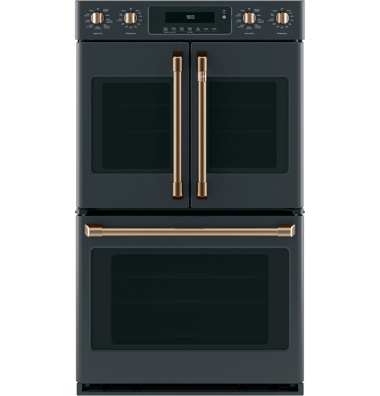 Café Wall Oven Kit With 2 French-Door Handles And 4 Knobs In Brushed Bronze - CXWDFHKPMBZ