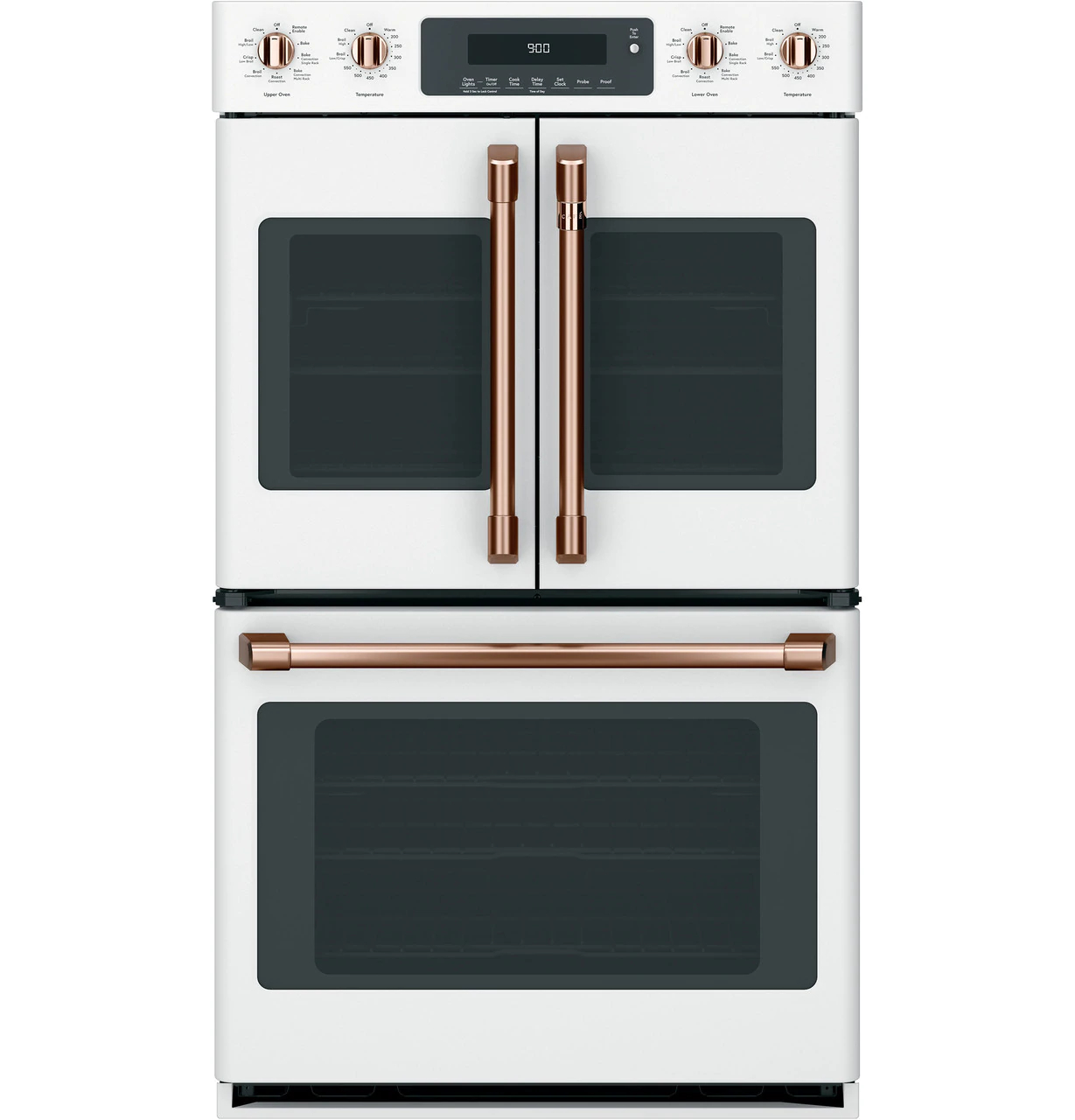 Café Wall Oven Kit With 2 French-Door Handles And 4 Knobs In Brushed Copper - CXWDFHKPMCU