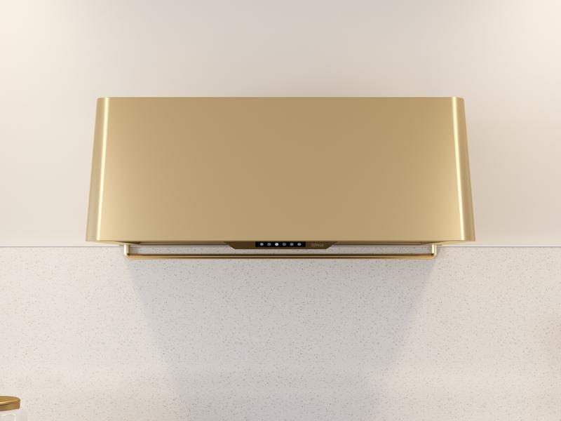 36" Zephyr Designer Collection Mesa Wall Mount Range Hood in Satin Gold - DME-M90ASGX