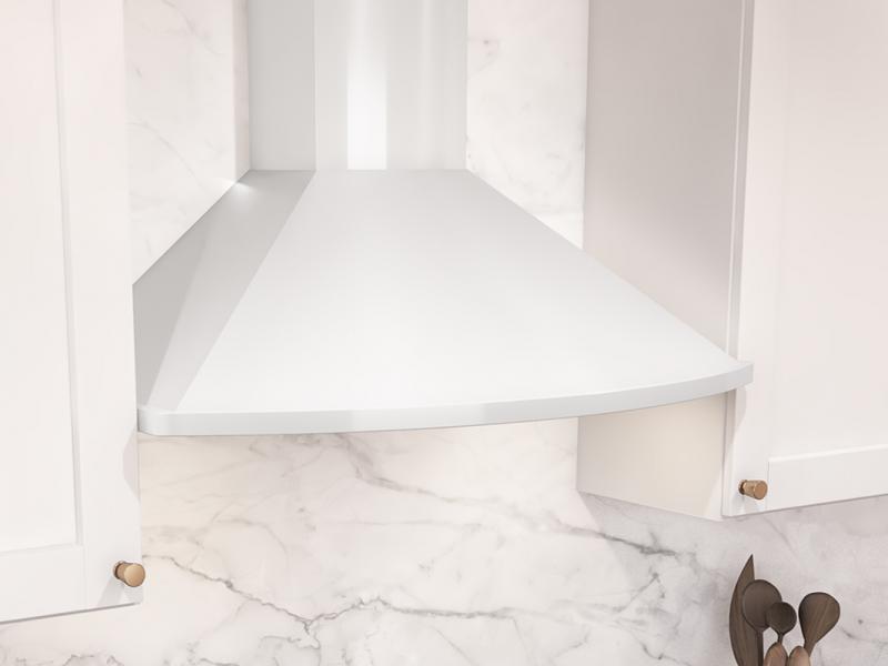 36" Zephyr Core Collection Savona Wall Mount Range Hood in White - ZSA-M90FW
