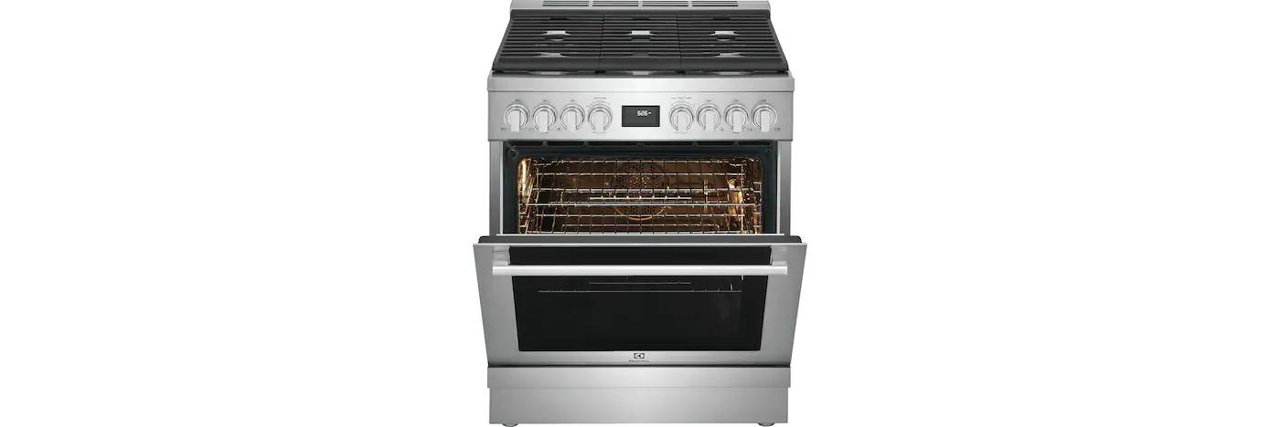 30" Electrolux  4.6 Cu. Ft. Freestanding Dual Fuel Range - ECFD3068AS
