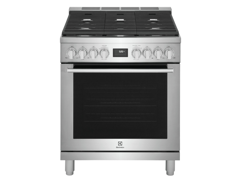 30" Electrolux 4.5 Cu. Ft. Front Control Free Standing Gas Range - ECFG3068AS