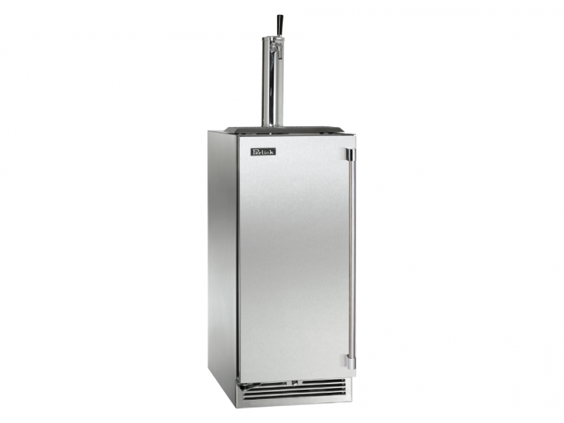15" Perlick Indoor Signature Series Left-Hinged Beverage Dispenser in Solid Stainless Steel Door - HP15TS41L1