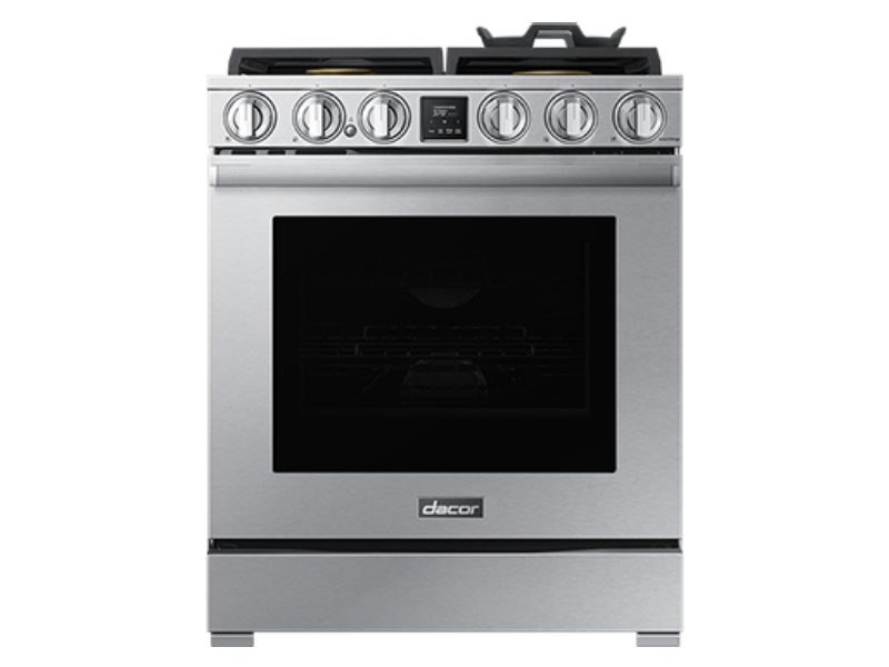 30" Dacor 6 Cu. Ft. Transitional Style Gas Range in Silver Stainless - DOP30T840GS/DA